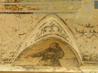 ...che rivela in ogni lunetta un affresco raffigurante le attivit� quotidiane dei frati francescani che abitarono la sagrestia